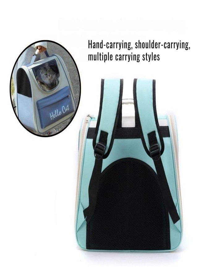 Pet Fun Cat Backpack Carrier - Airline Approved Pet Backpack for Cats, Small Dogs, Puppies, Kittens, Bunnies & Birds - Clear Pet Travel Bag for Outdoor Hiking & Adventures-Shadow Green - Image 3